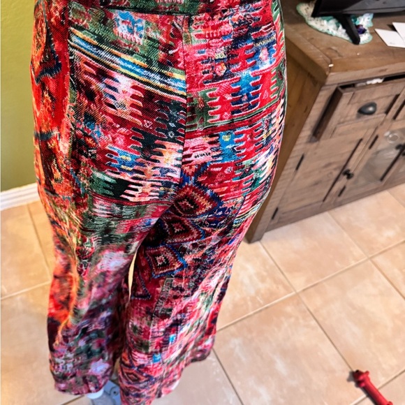 Chelsea & Violet Red and Blue Wide Leg Pants - Picture 3 of 11
